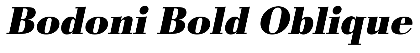 Bodoni Bold Oblique